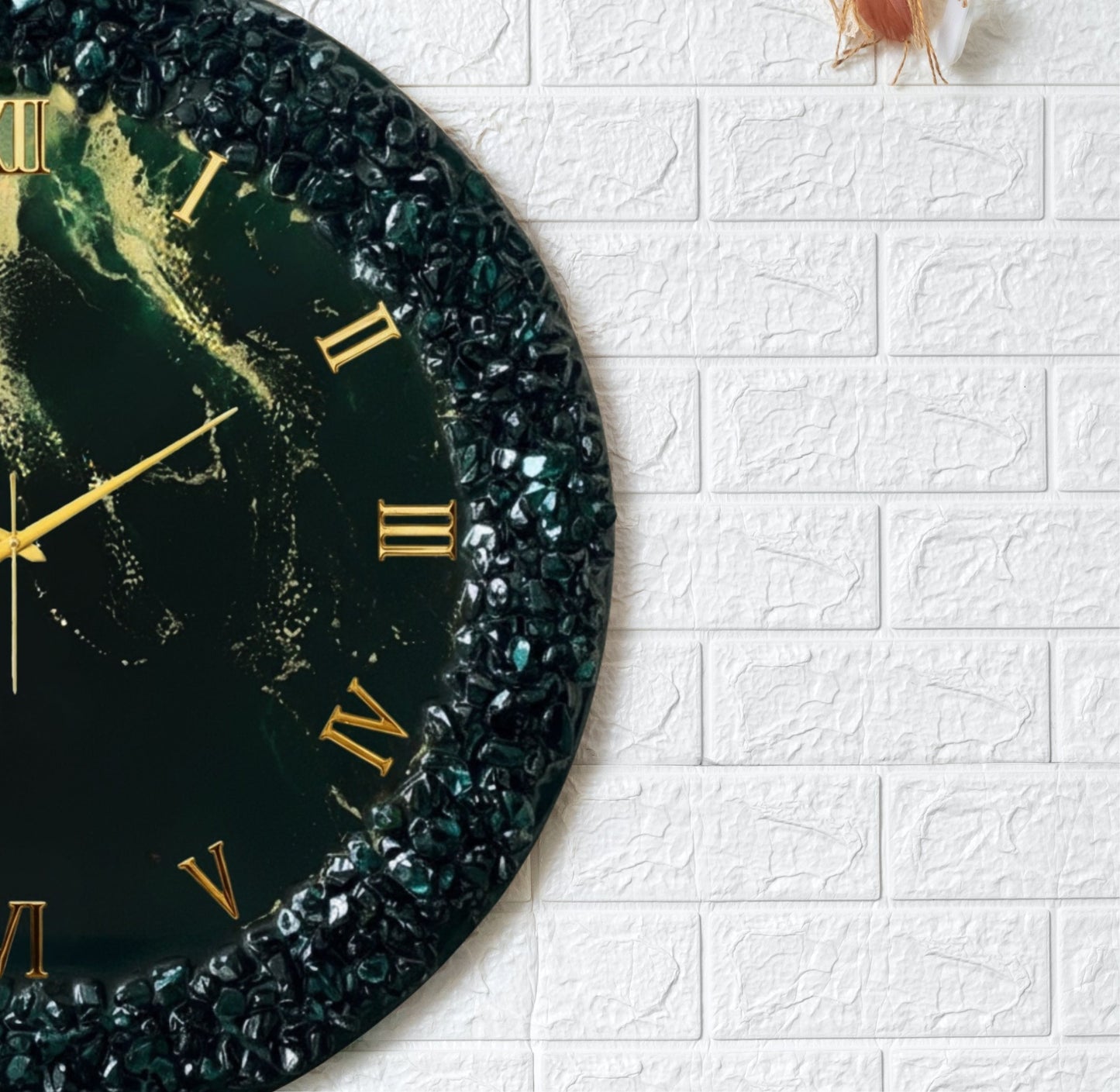 Dark green Silent Clock 27 Inches