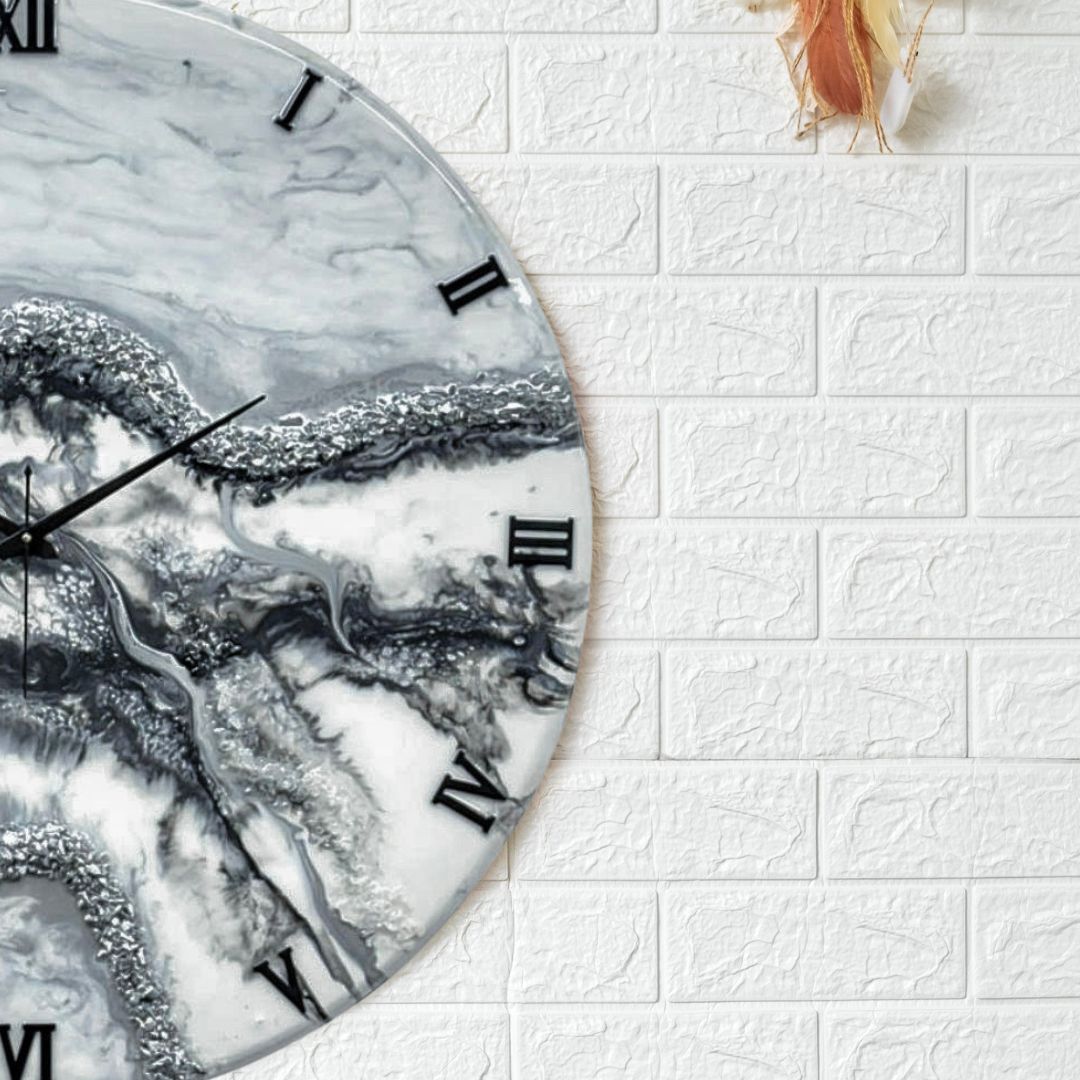 Black & White Silent Clock 27 inches