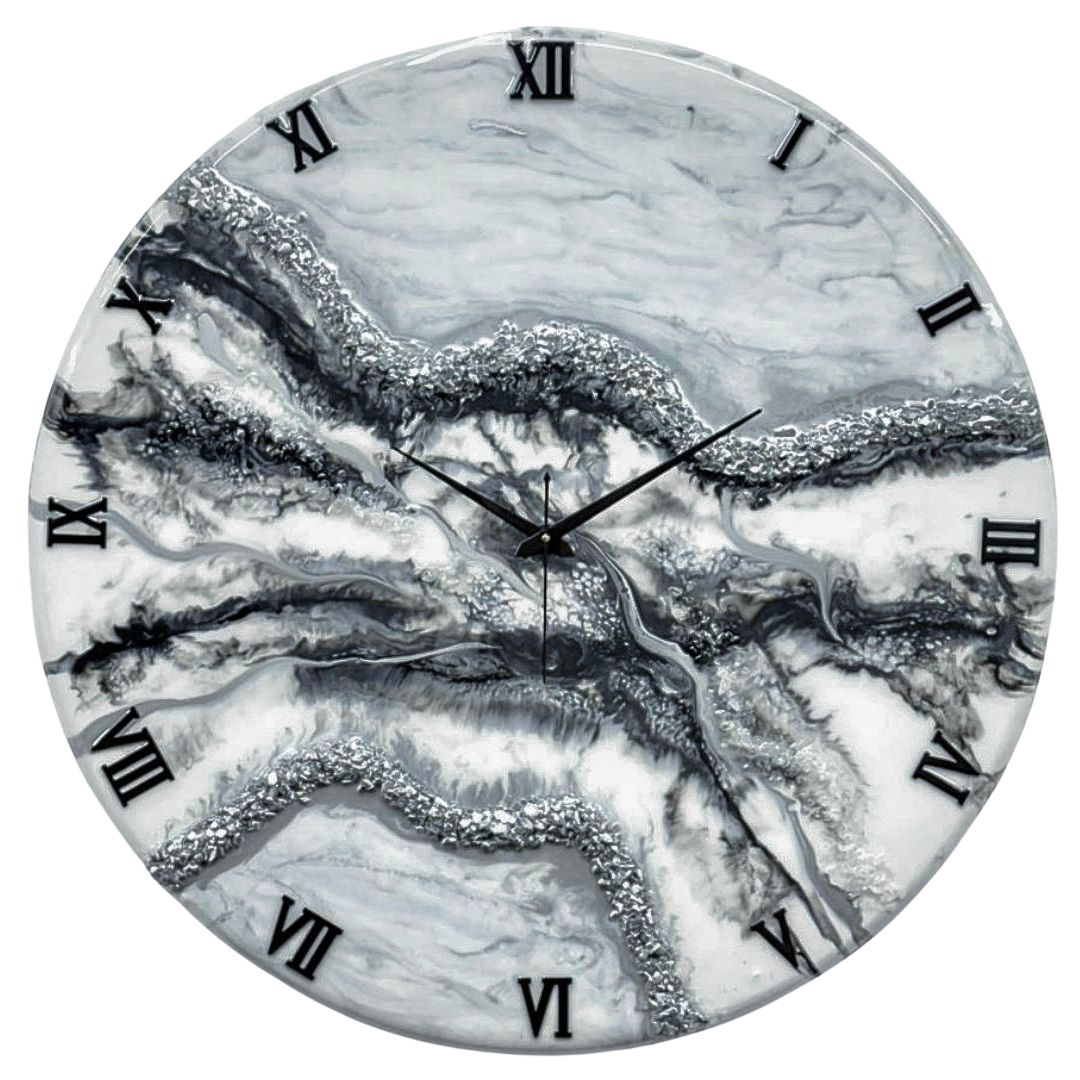 Black & White Silent Clock 27 inches