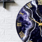 Deep Purple Crystal Clock 17.5 inches
