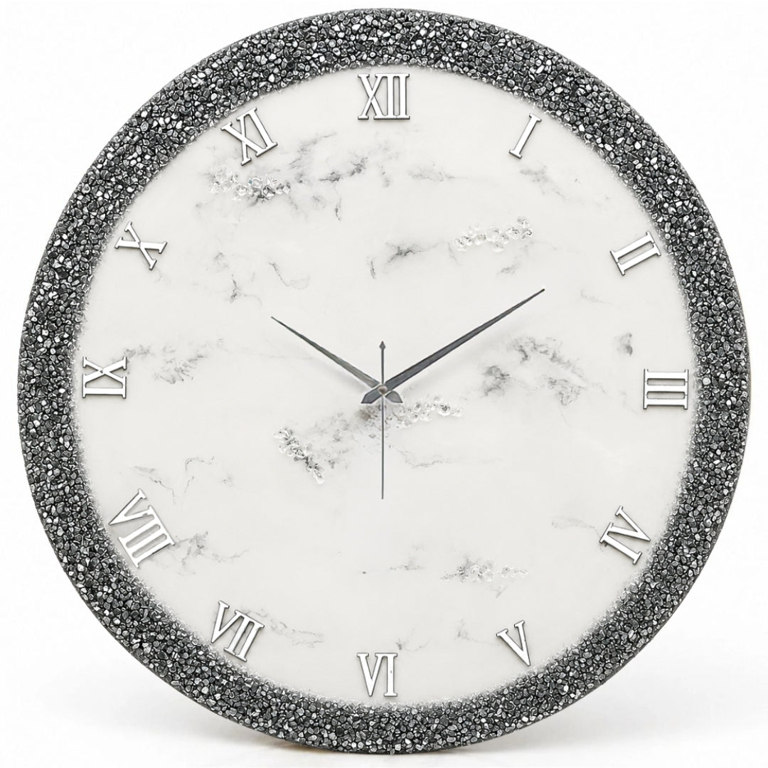 Silver Ring  Clock 27 Inches