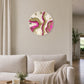 Pink Curves Clock 17.5 Inches