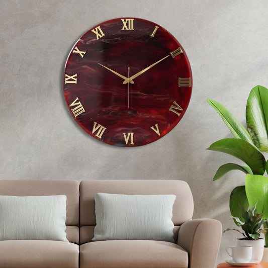 Red Forest Silent Clock 27 inches
