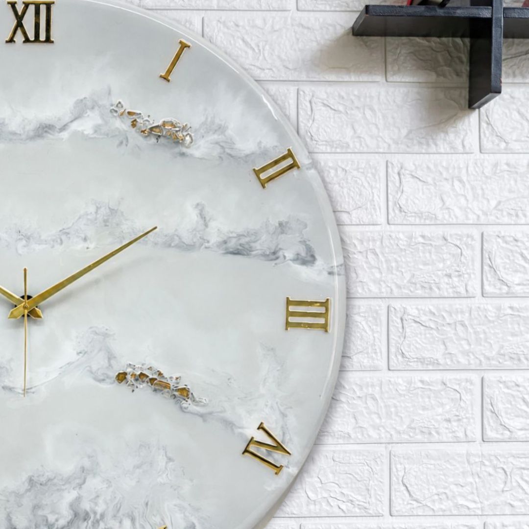 Cloud Veil Clock 17.5 inches