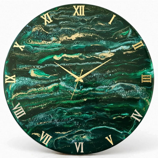 Green Desert Silent Clock 17.5 inches
