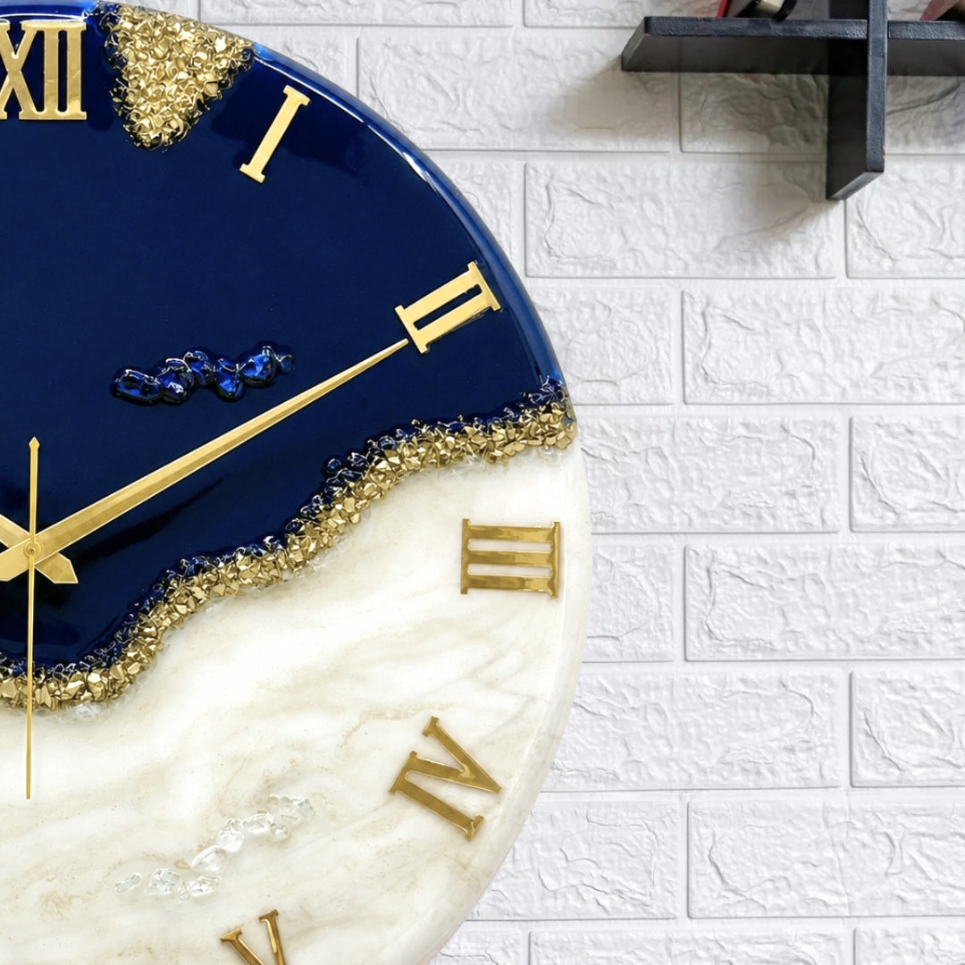 The Blue Peak Resin Clock 17.5 inches