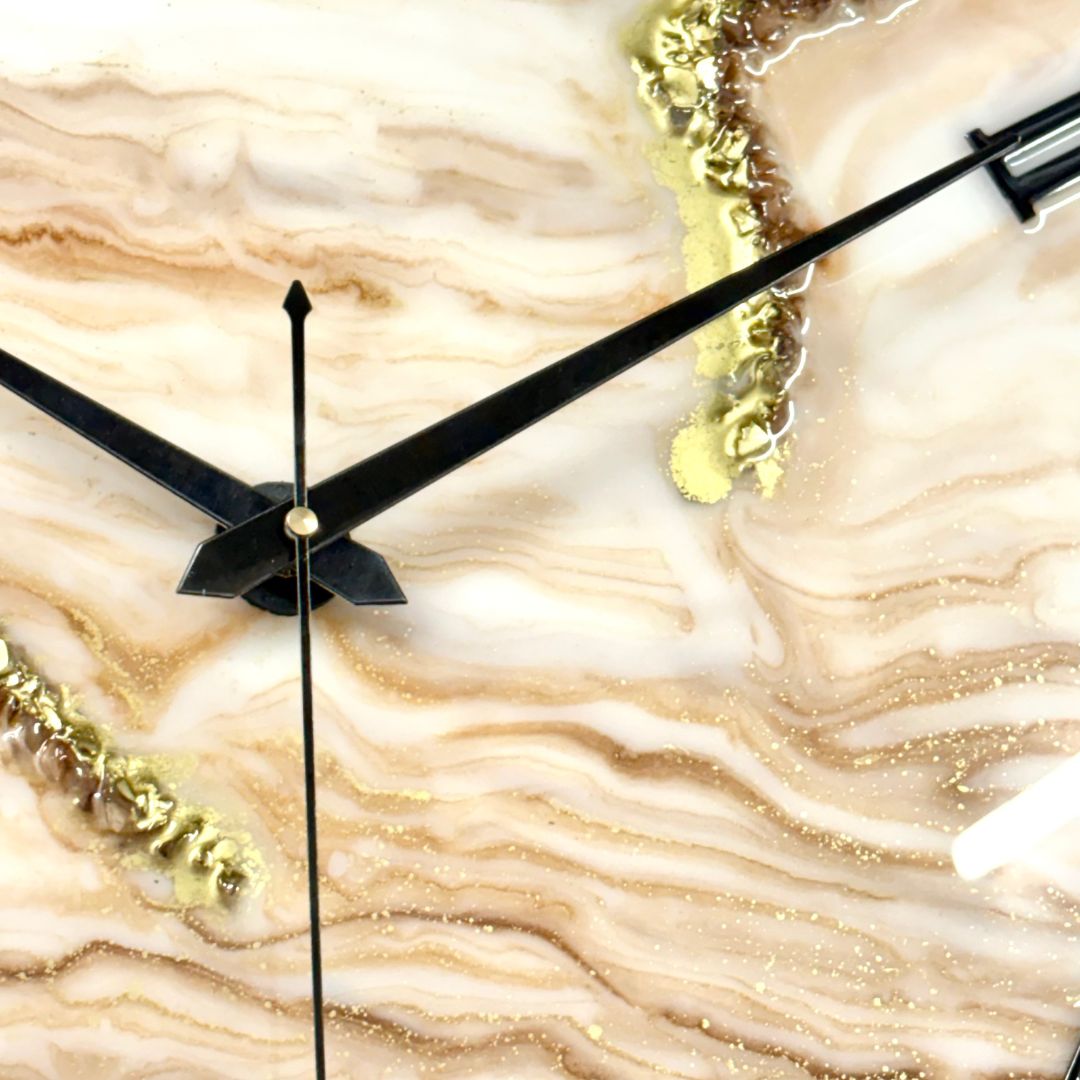 Sandy Resin Clock 17.5 Inches