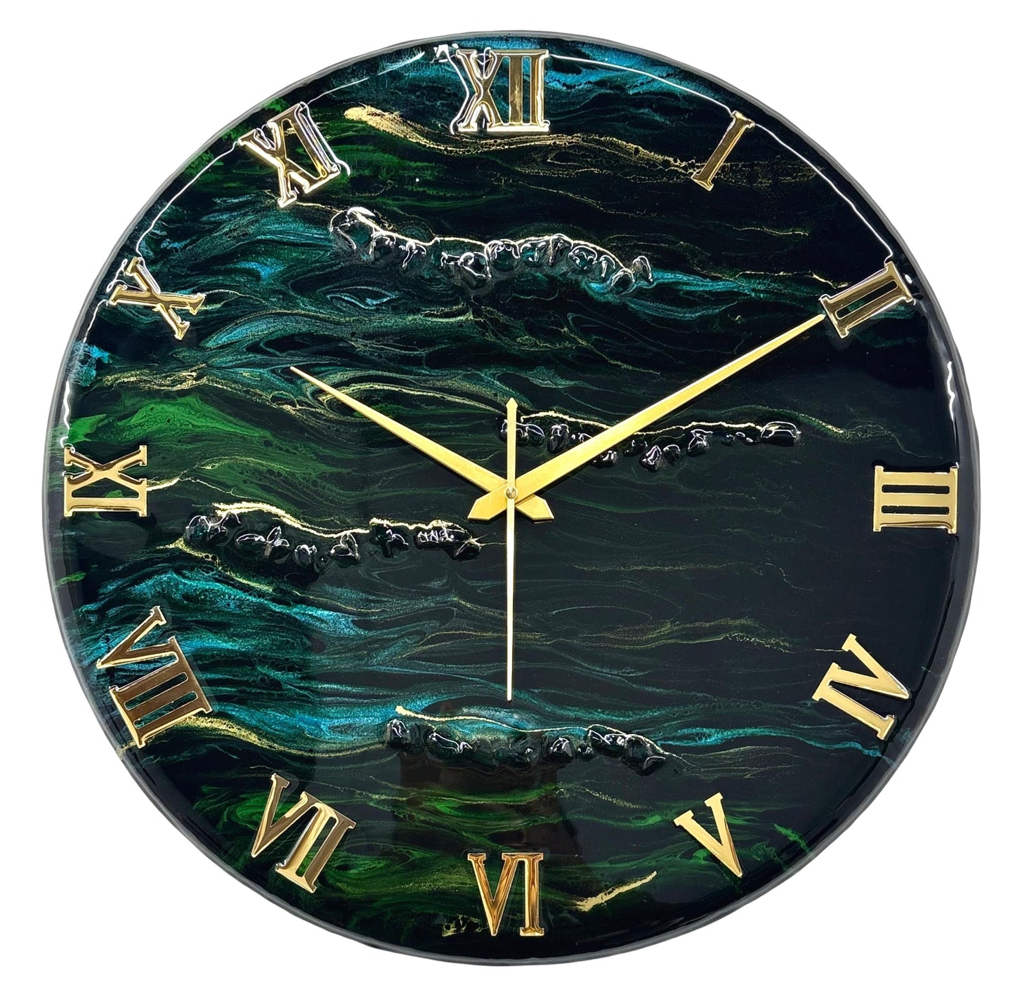 Green Forest Silent Clock 17.5 inches