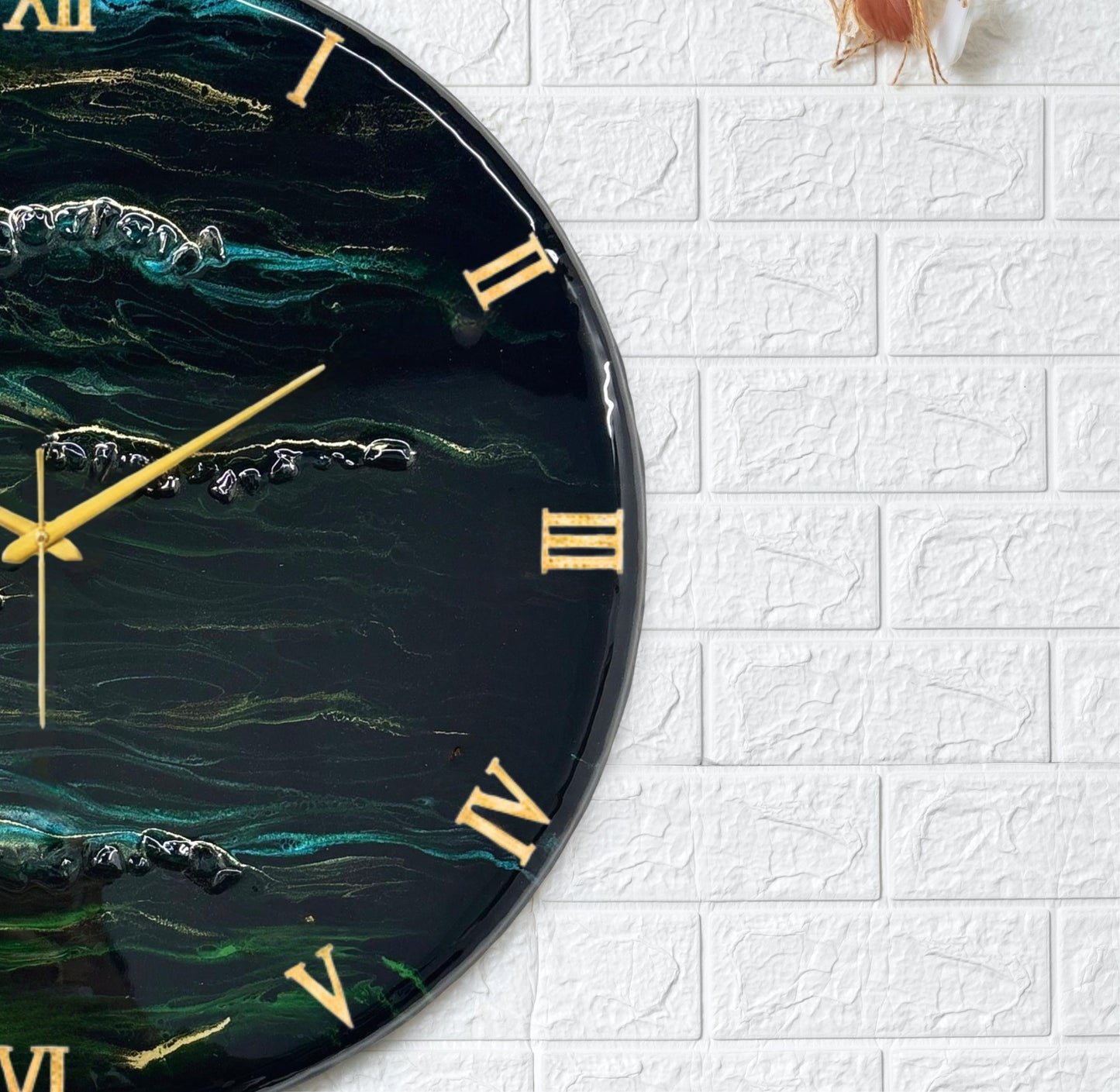 Green Forest Silent Clock 27 inches
