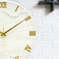 Golden Medium Size Silent Clock 17.5 Inches