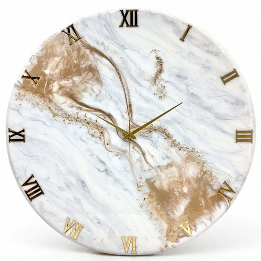 Beige Silent Clock 27 Inches