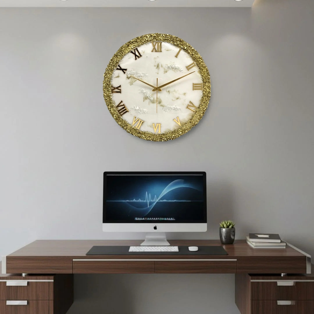 Golden Ring Clock 17.5 Inches