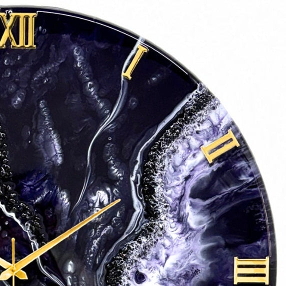 Blue Crystal Clock 27 inches