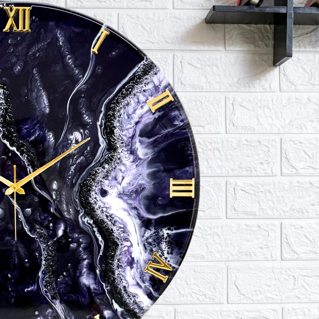 Blue Crystal Clock 27 inches