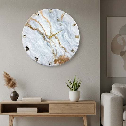 Beige Silent Clock 27 Inches