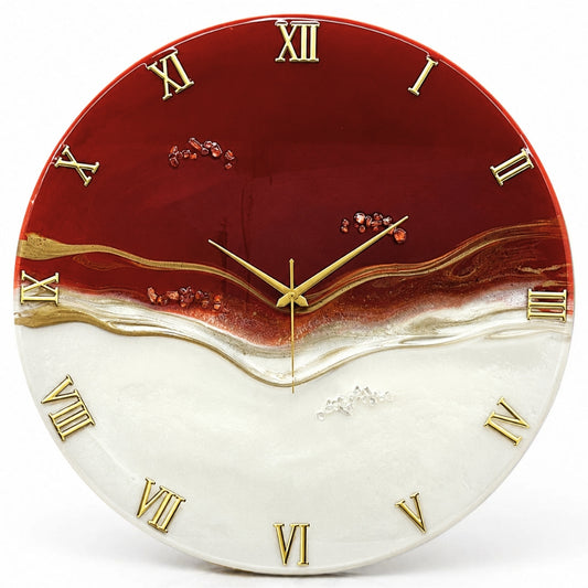 Red Stunner Clock 17.5 Inches