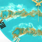 Golden Oasis Clock 27 inches