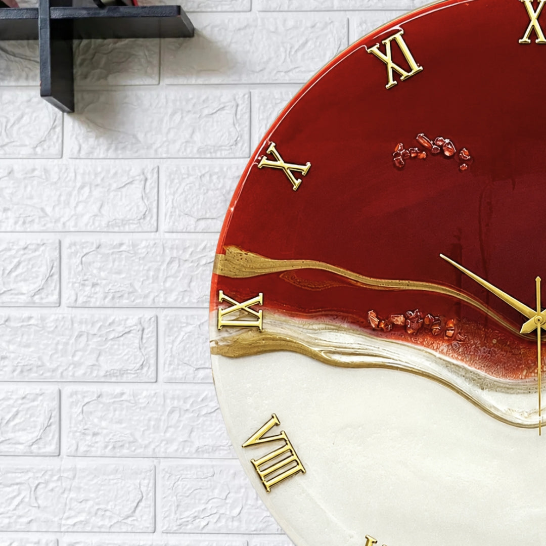 Red Stunner Clock 17.5 Inches