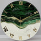 Royal Green Resin Clock 17.5 Inches