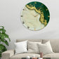 Green Fire Silent Clock 27 Inches