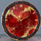 Red Ring Silent Clock 27 Inches