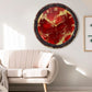 Red Ring Silent Clock 27 Inches