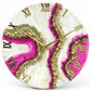 Pink Curves Clock 17.5 Inches