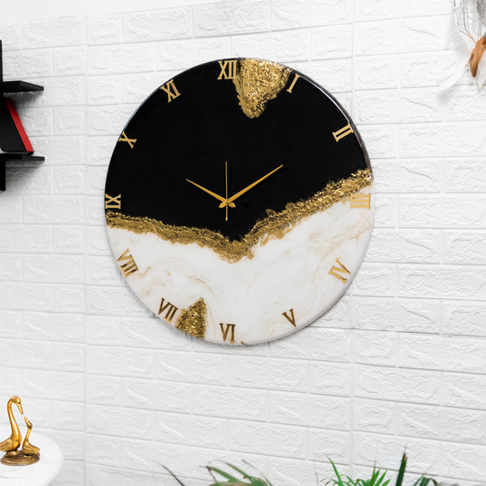 Black Peak Silent Wall Clock 27 Inches