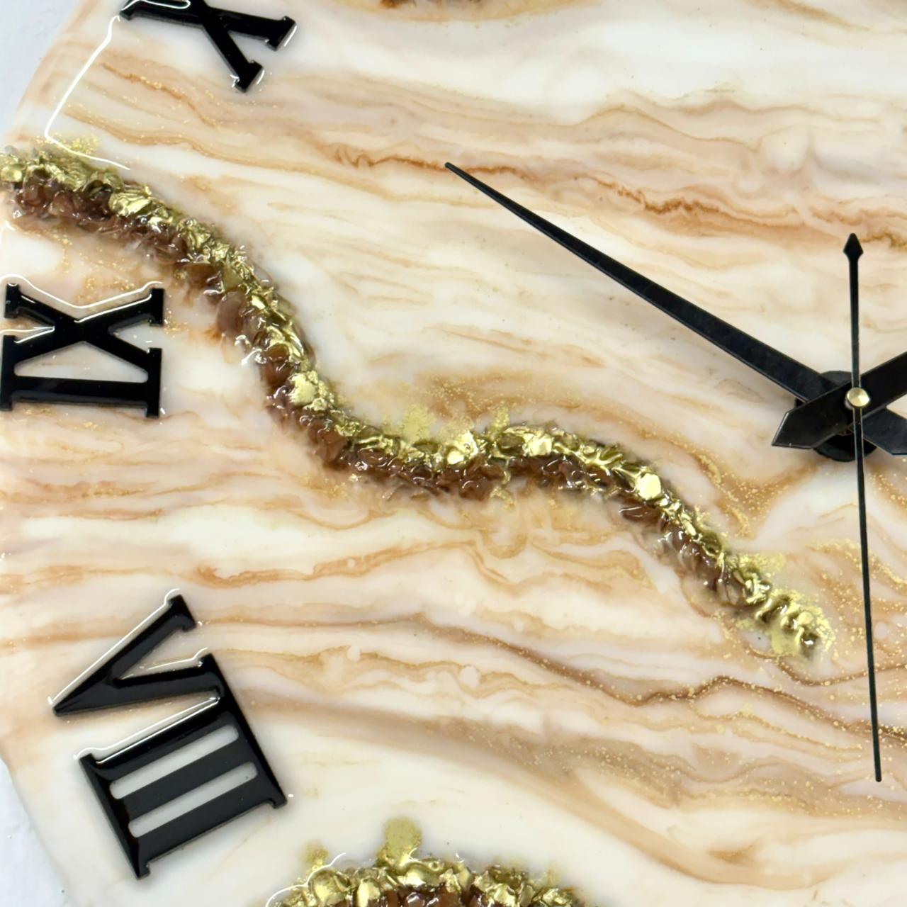 Sandy Resin Silent Wall Clock 27 Inches
