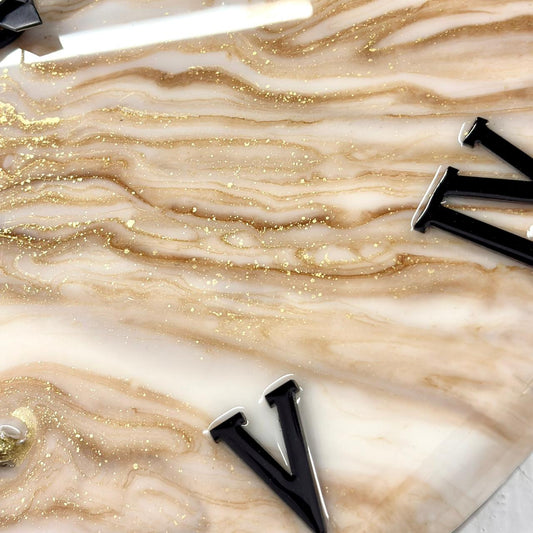 Sandy Resin Silent Wall Clock 27 Inches