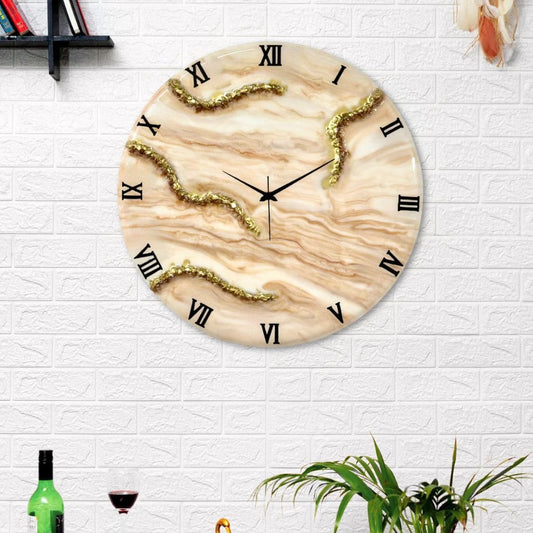 Sandy Resin Silent Wall Clock 27 Inches