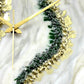 Curvy Green Shiny Marble Finish wall Clock 27 Inches