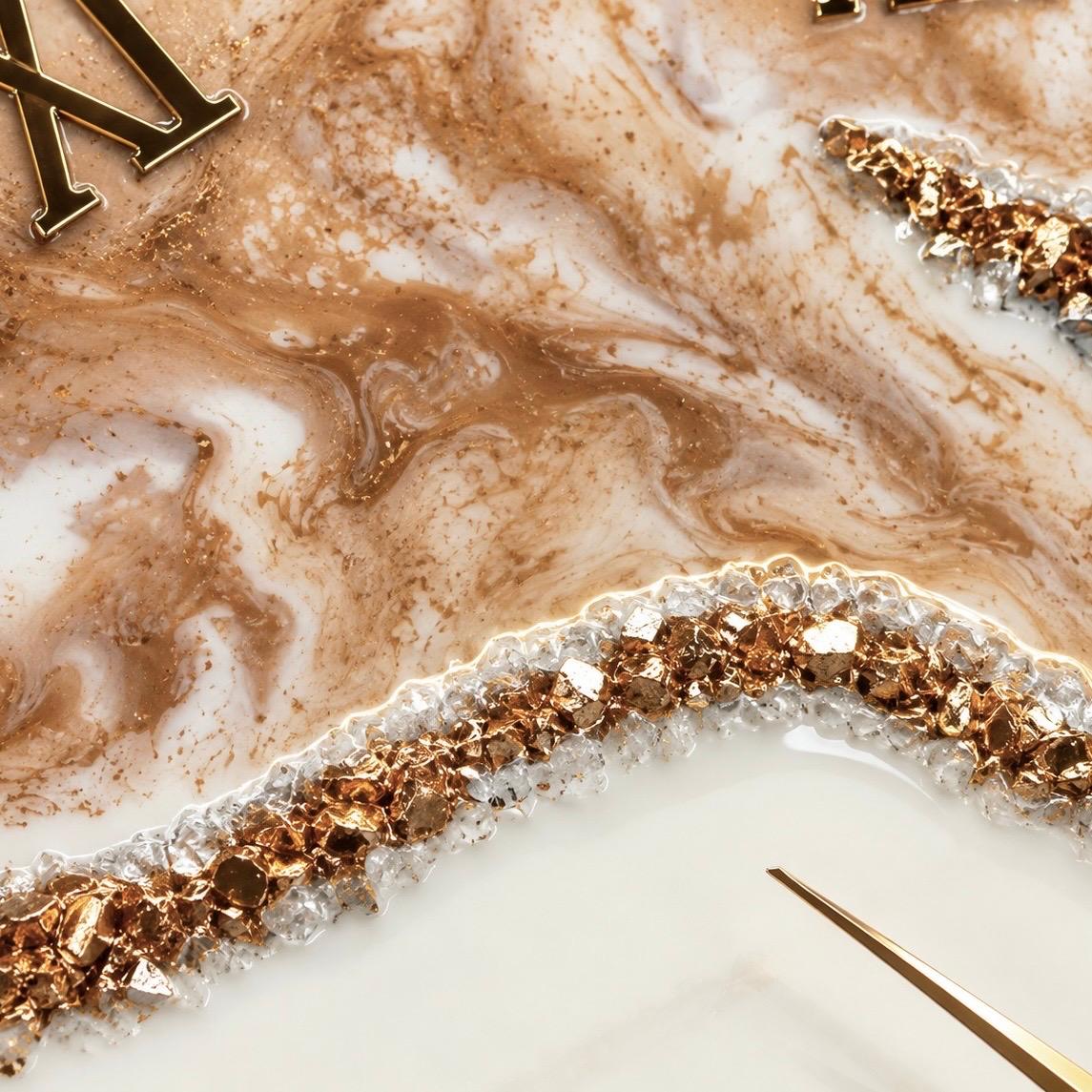 Caramel Veins Clock 27 inches