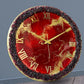 Red Ring Silent Clock 17.5 inches