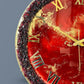Red Ring Silent Clock 17.5 inches