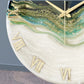 Royal Green Resin Clock 17.5 Inches