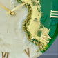Green Fire Silent Clock 27 Inches