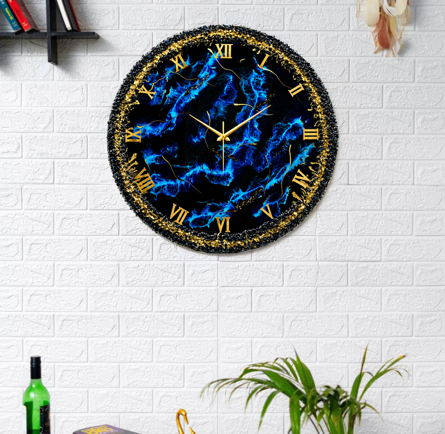 Blue Thunder Silent Clock 17.5 Inches