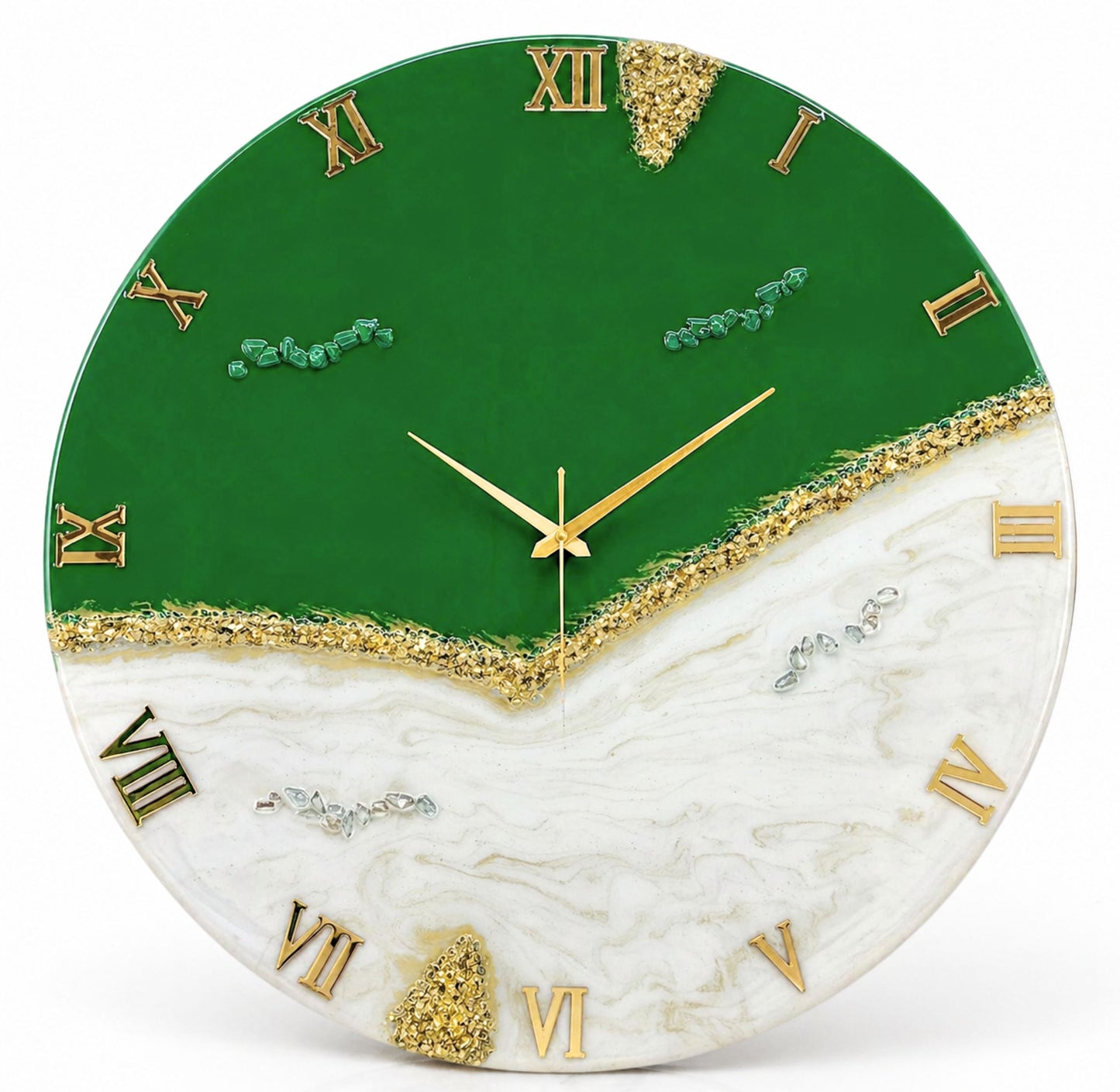 Green Peak Silent Wall Clock 27 Inches
