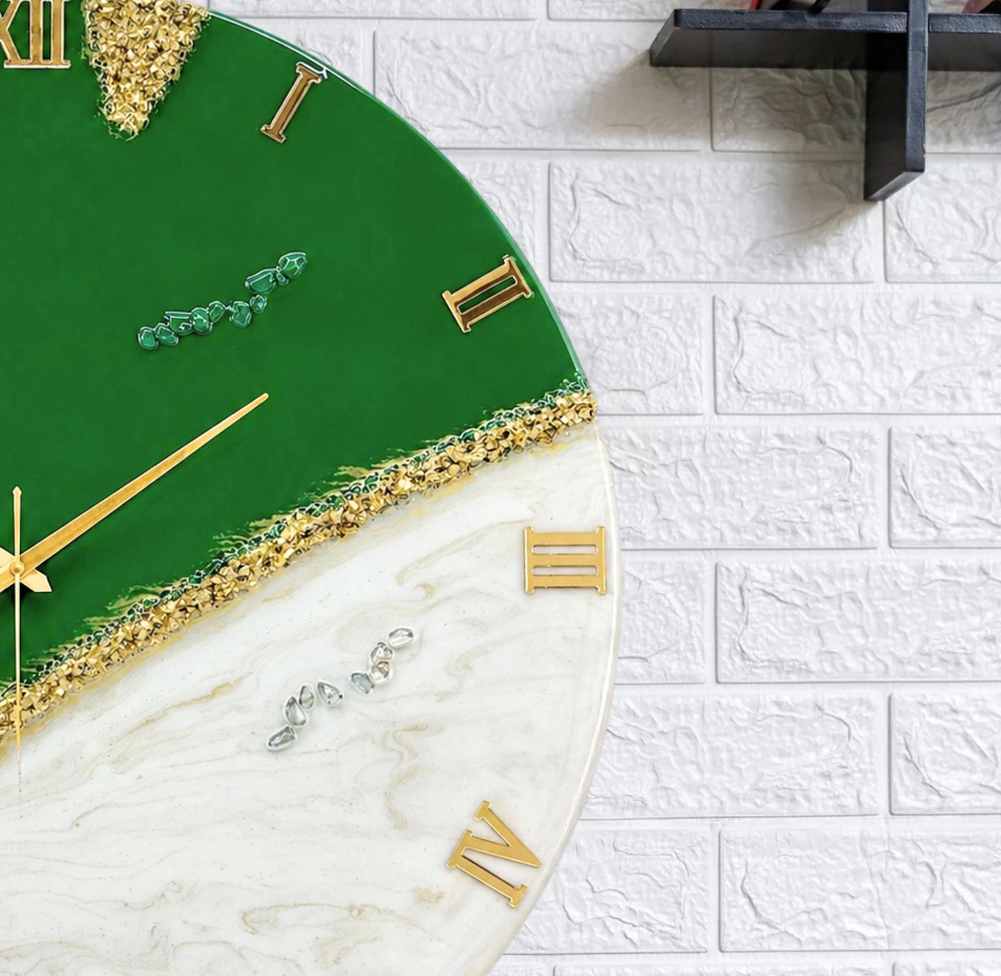Green Peak Silent Wall Clock 27 Inches