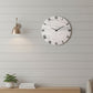 Silver Desert Medium Size Silent Clock 17.5 Inches